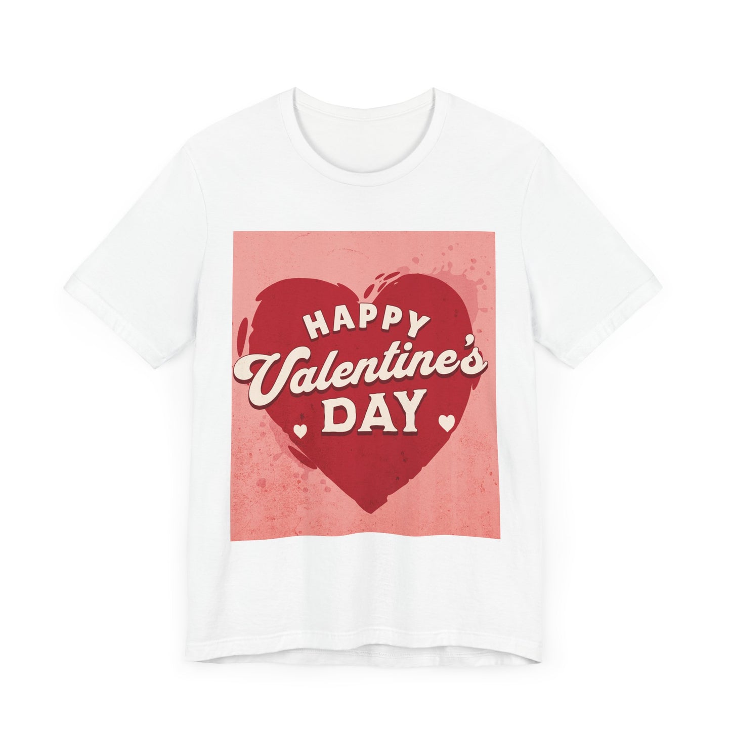 Happy Valentine's Day Jersey Short Sleeve Tee - Aaria Tees Aaria Tees