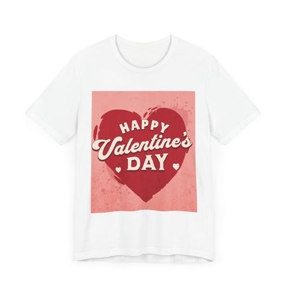 Happy Valentine's Day Jersey Short Sleeve Tee - Aaria Tees