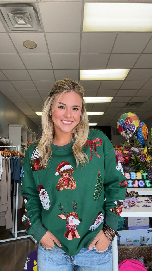 Preorder 11/5 : Sequin Holiday Magic Pullover