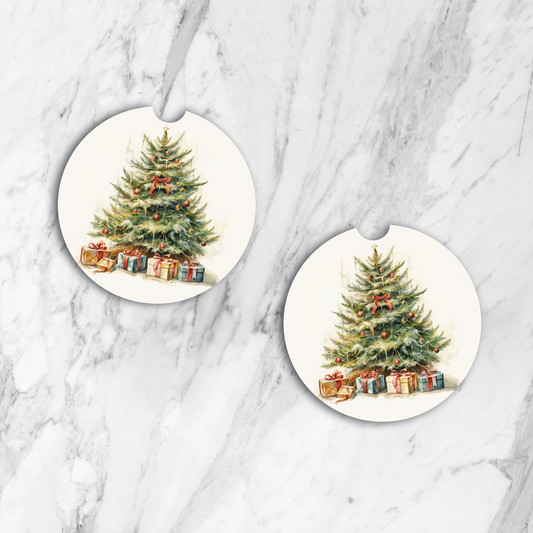Classic Christmas Tree Car Coaster