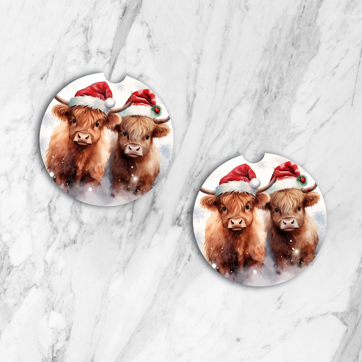 Christmas Duo Car Coaster