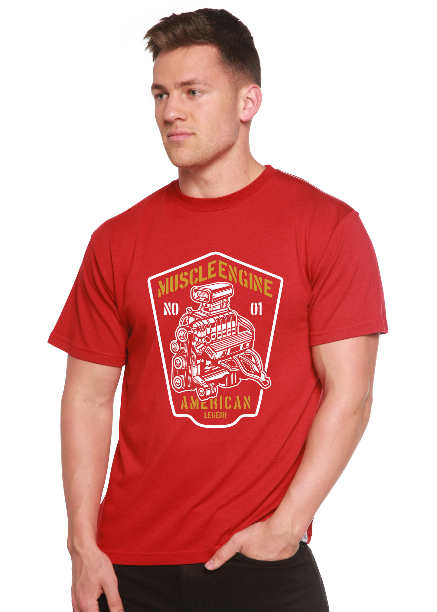 Muscle Engine Spun Bamboo® Men's Bamboo Viscose/Organic Cotton Short Sleeve Graphic T-Shirt