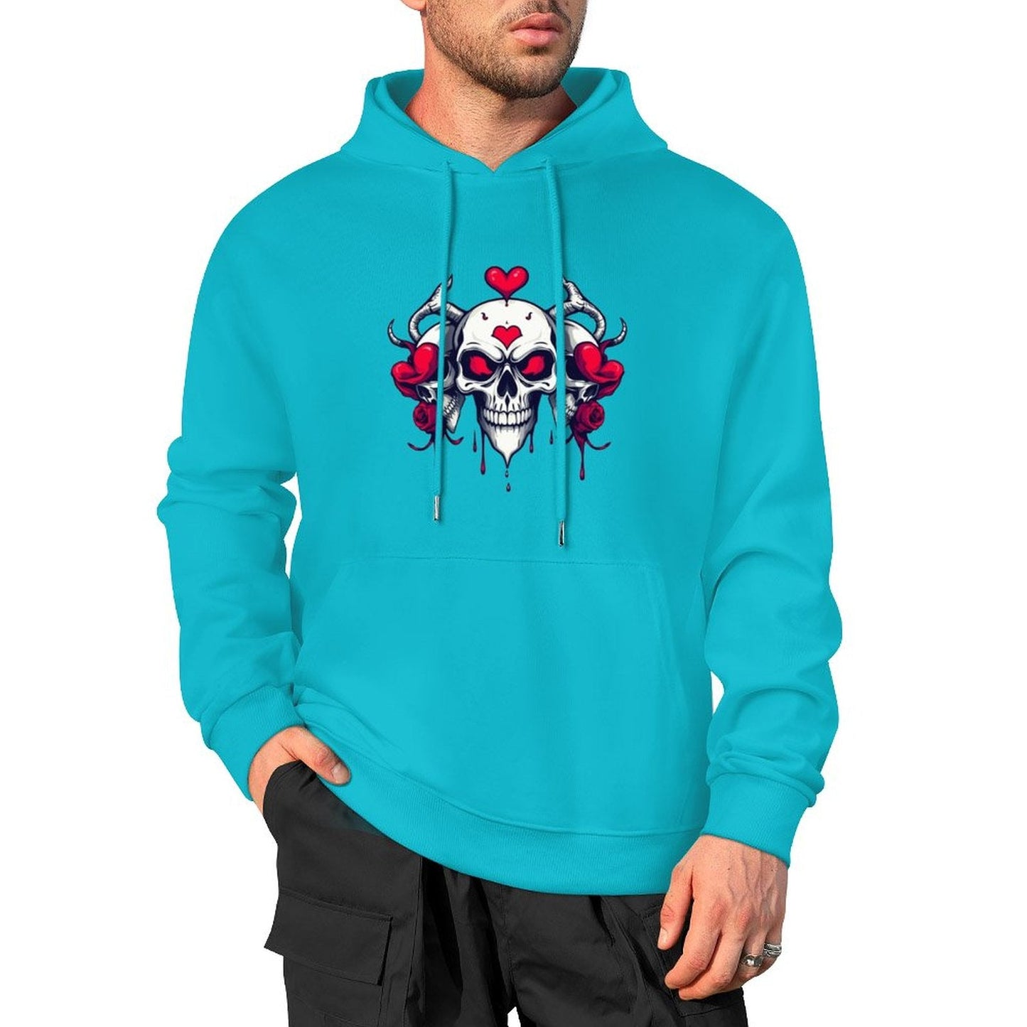 Munsieur Bleeding Royalty: Skull Hoodie for Men