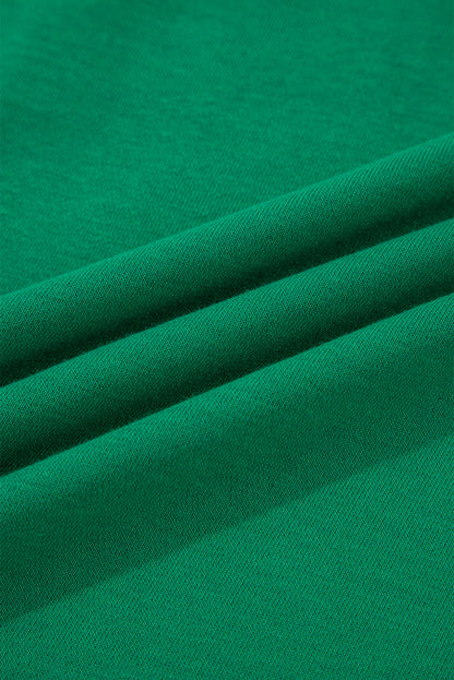 Patchwork Contrast Piping Pullover and Mini Skirt Set