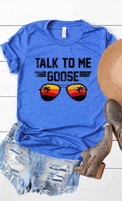 Talk to Me Goose Sunset Graphic Tee - Aaria Tees