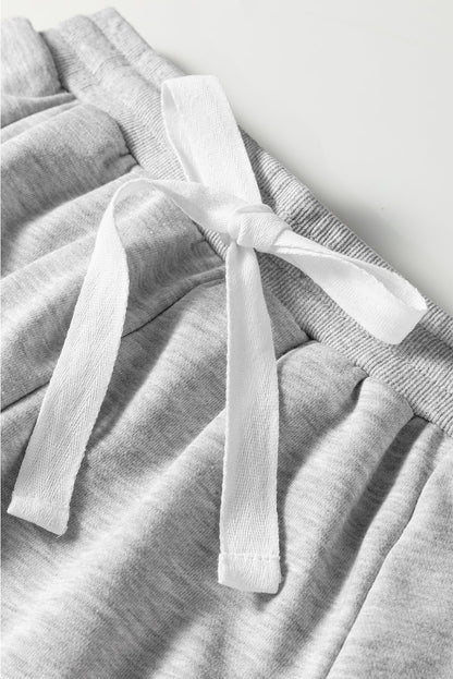 Lace Patchwork Pullover and  Drawstring Skort Set