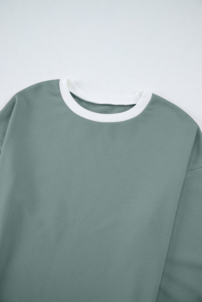 Varsity Stripe Patchwork Pullover and Pant Set