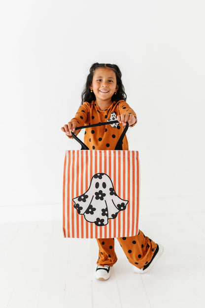 FLORAL GHOSTIE STRIPE | Trick-or-Treat Bag