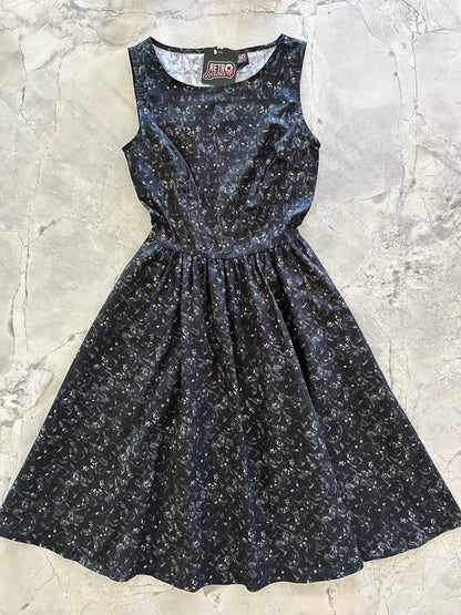 Black Cats Vintage Dress - XS only, 1 left!