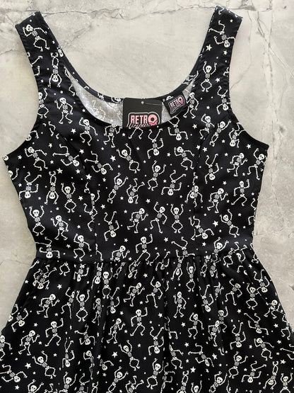 Glow in the Dark Dancing Skeletons Fit & Flare Dress