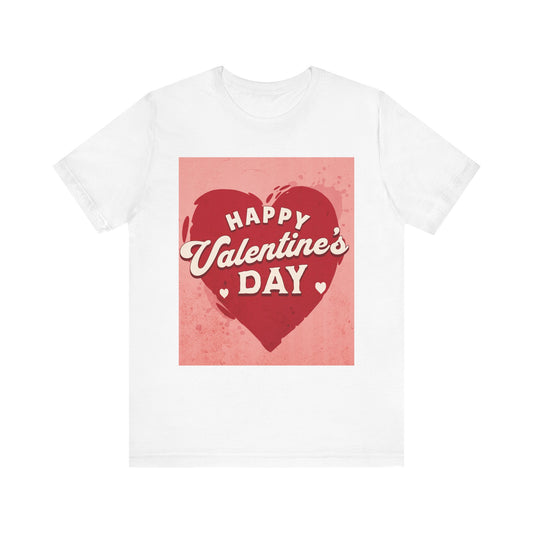 Happy Valentine's Day Jersey Short Sleeve Tee - Aaria Tees