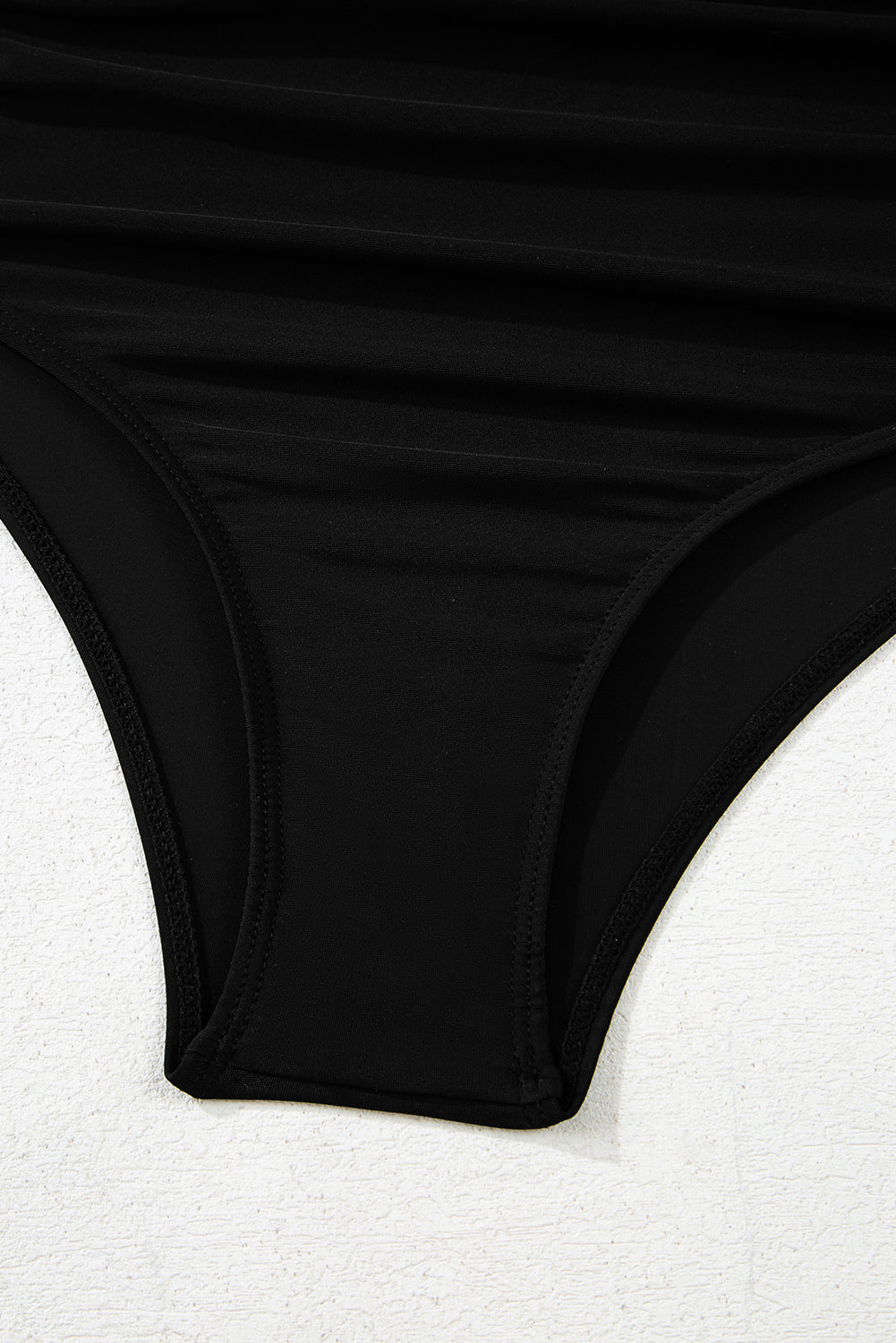 Black Leopard 2-tone Crossed Cutout Backless Monokini - Aaria Tees