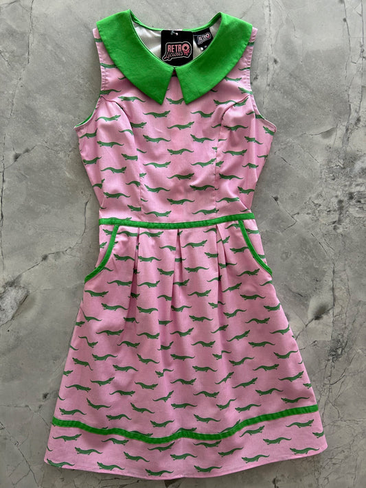 Alligator Collared Dress Aaria Tees