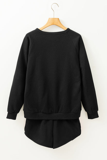 Colorblock Stripe Pullover and Shorts Set