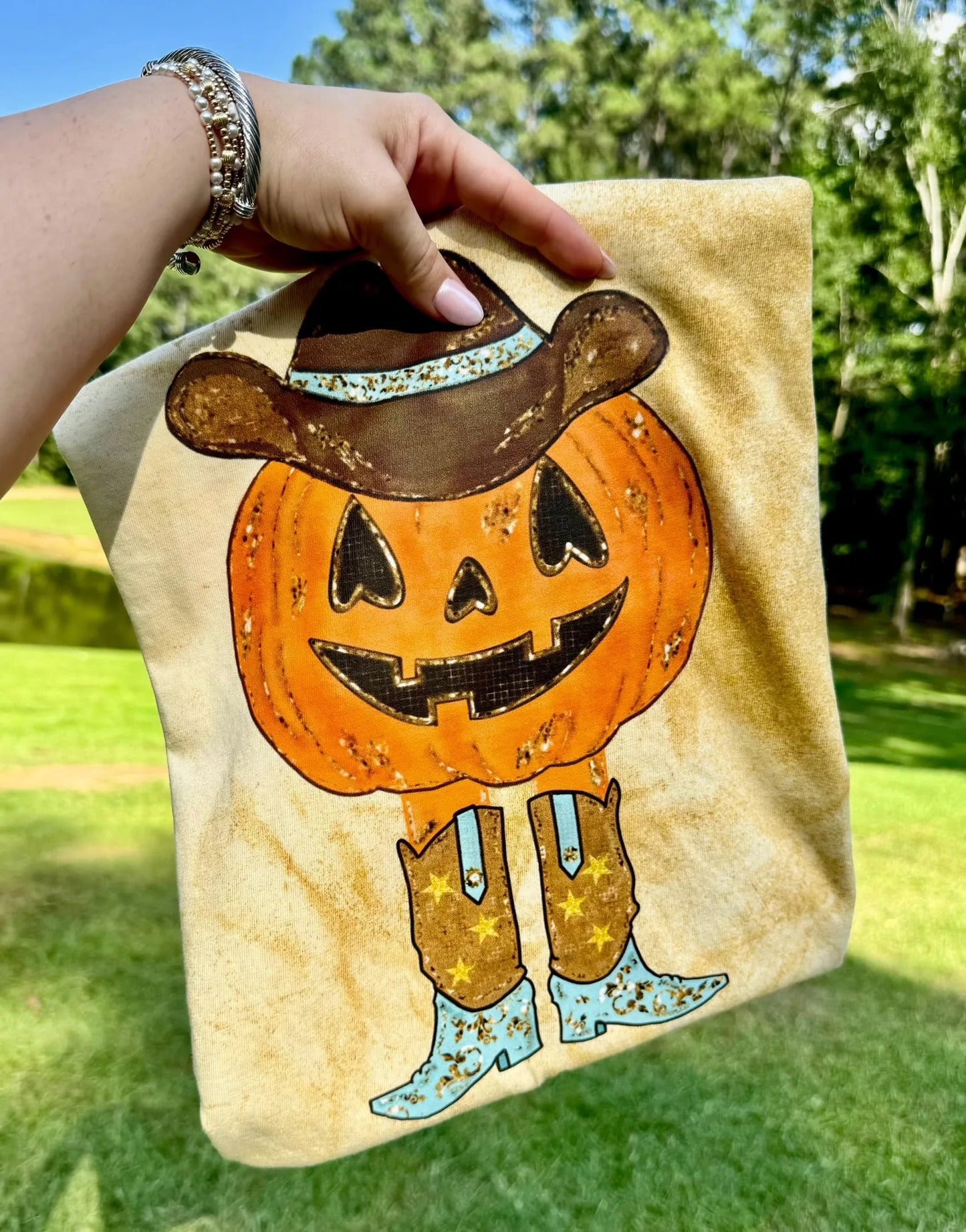 Cowboy pumpkin tee or sweatshirt