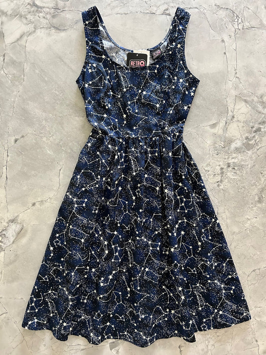 Glow in the Dark Constellations Fit & Flare Dress - XS only, 1 left! Aaria Tees