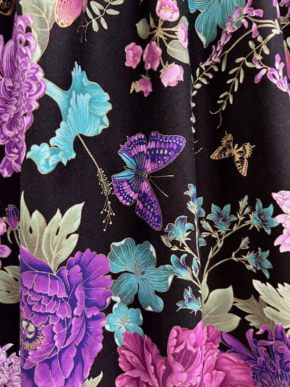 Purple Floral Vintage Dress