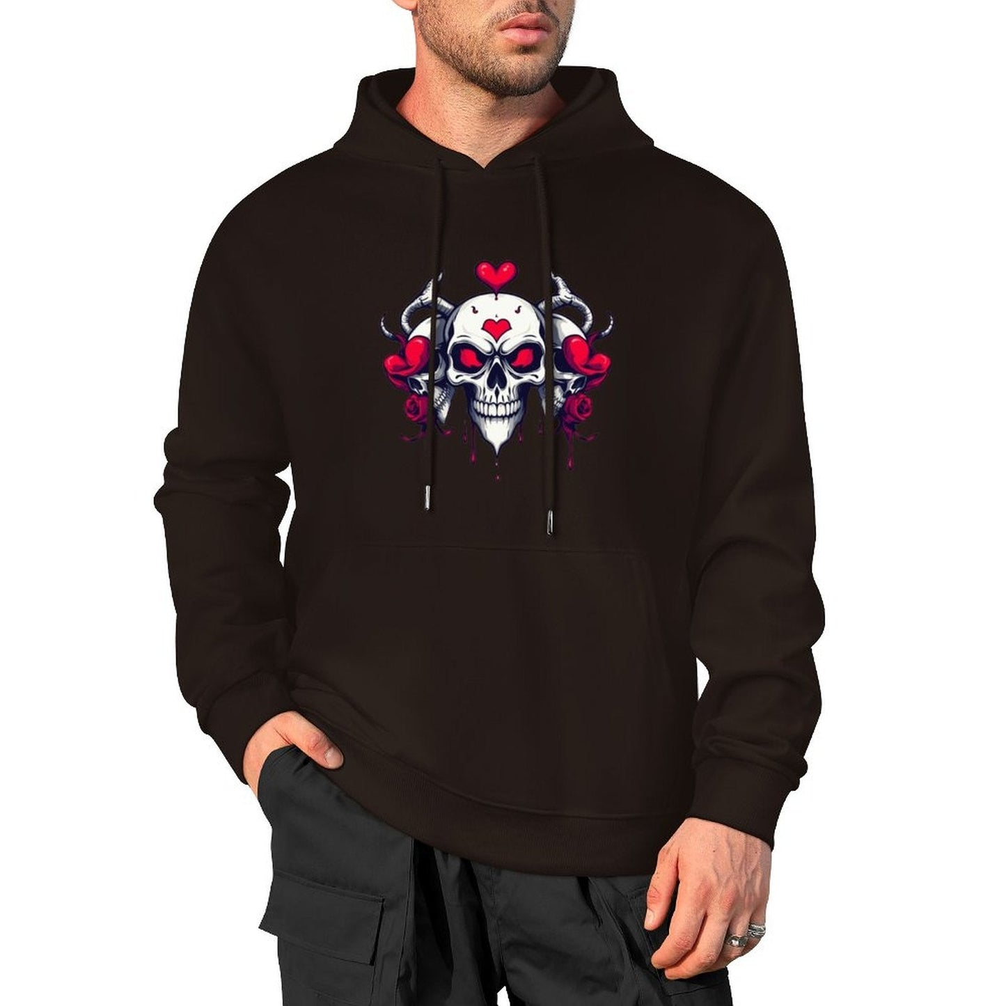 Munsieur Bleeding Royalty: Skull Hoodie for Men