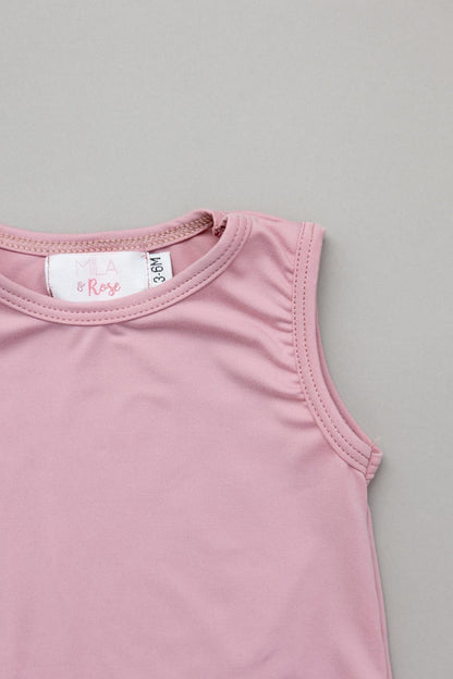 Vintage Pink Tank One-Piece Jogger