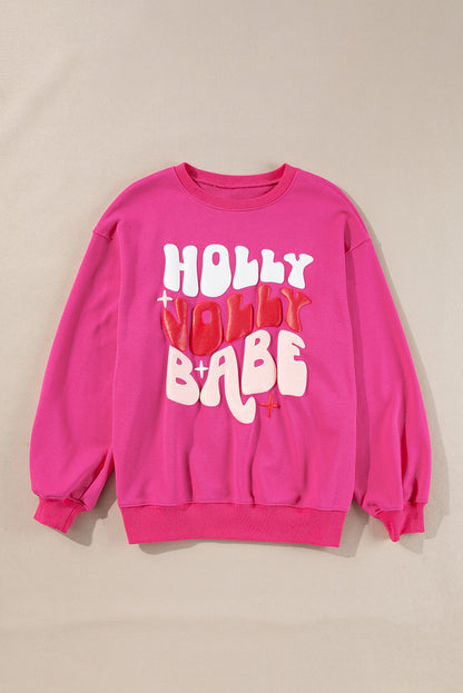 Christmas Holly Jolly Babe Crewneck Sweatshirt