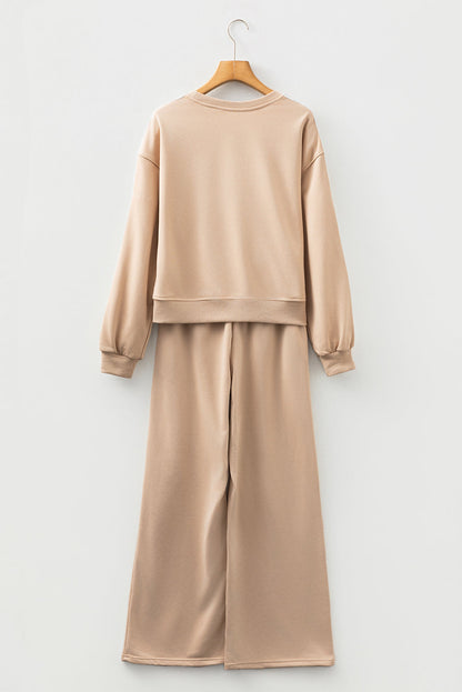 Varsity Stripe Crewneck Pullover and Sweatpants Set