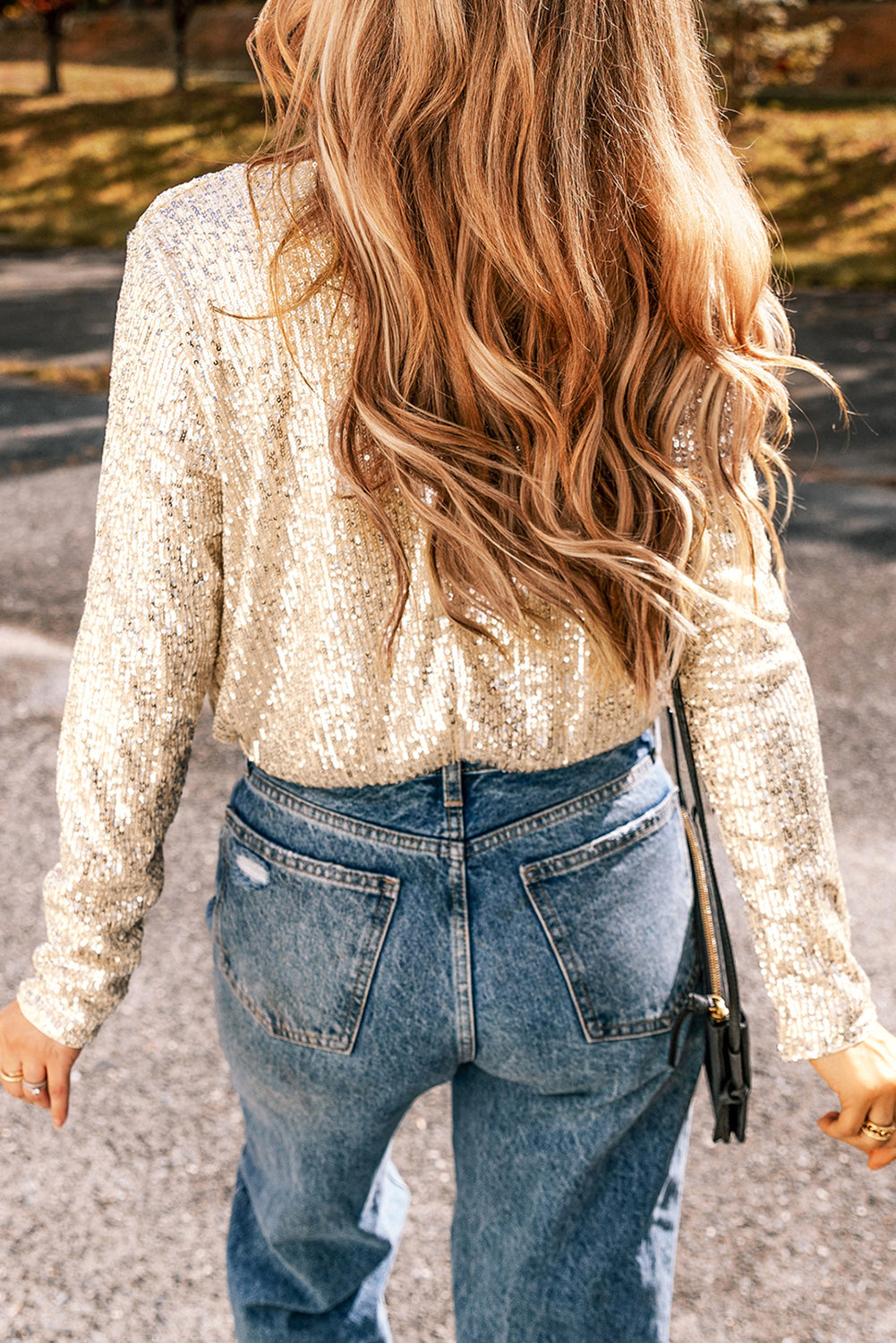 Scarlett Sequin Long Sleeve Top - Aaria Tees