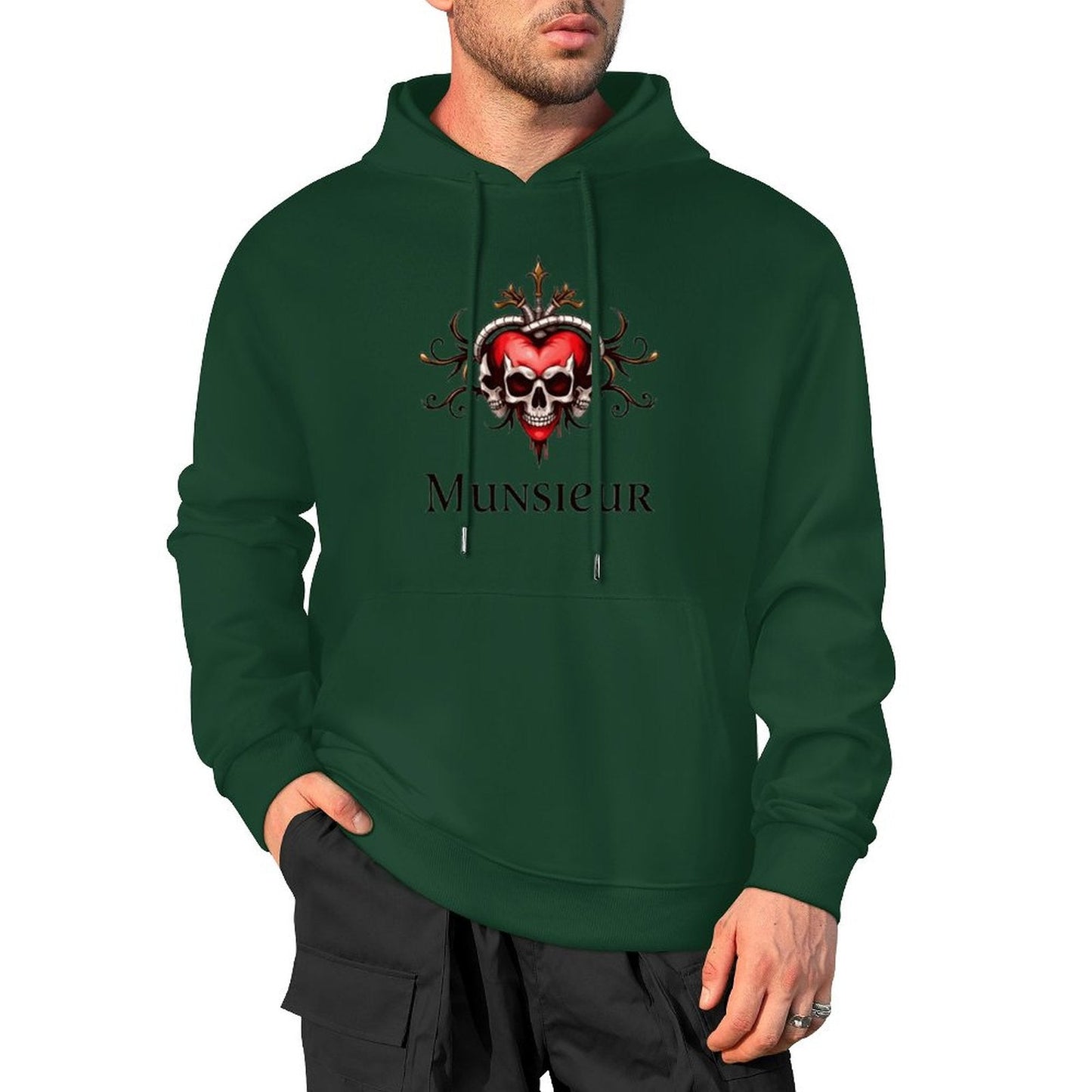 Munsieur Deadly Love: Skull Hoodie for Men