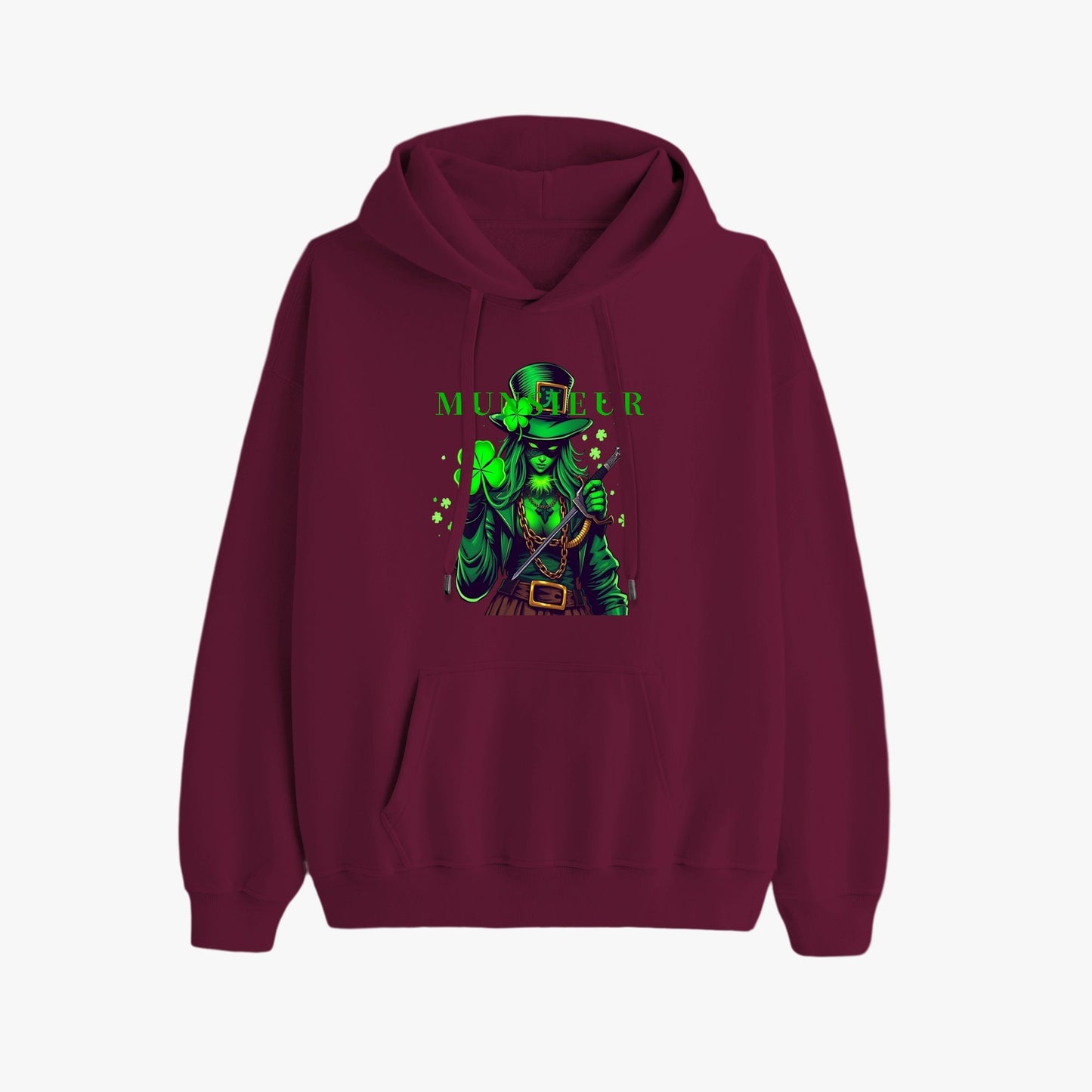 St. Patrick's Day Collection Munsieur Unisex Premium Pullover Hoodie Sweater Clover Gang Betty