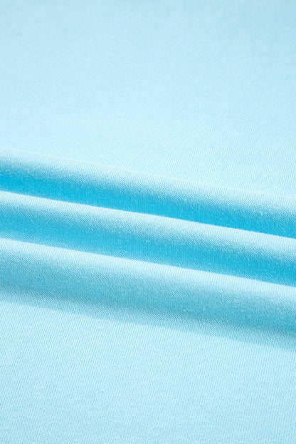 Plus Size Solid Pullover Top and Shorts Set