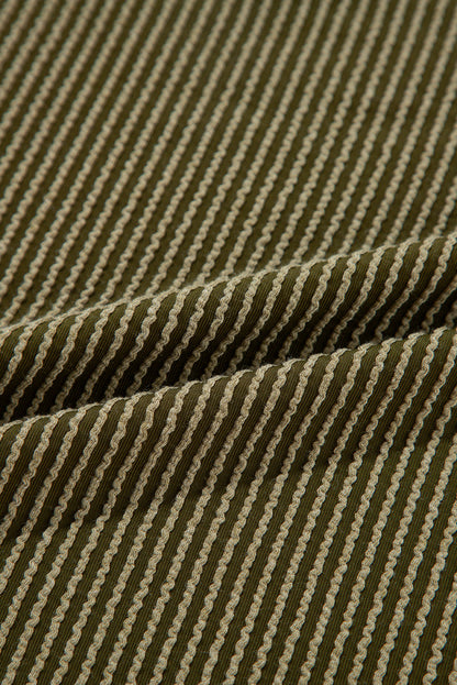 Solid Corded Short Sleeve Tee and Shorts Set