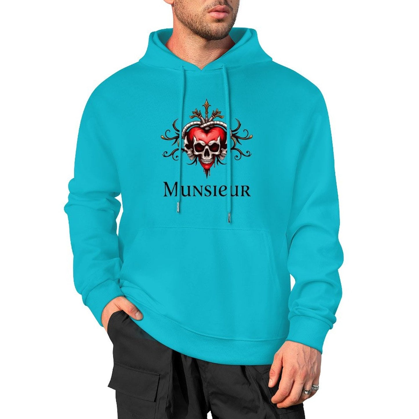 Munsieur Deadly Love: Skull Hoodie for Men