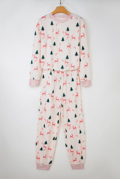 Christmas Tree Bow Top and Pants Lounge Set