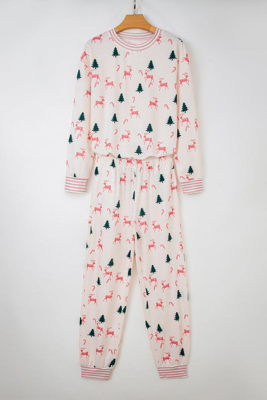 Christmas Tree Bow Top and Pants Lounge Set