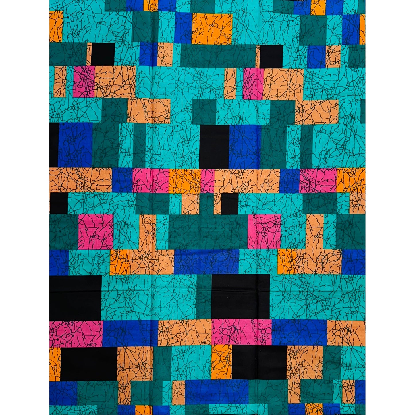 African Print Fabric/ Ankara - Teal, Pink, Orange, Turquoise, Blue ‘Fulani Fari' Design, YARD or WHOLESALE House Of Mami Wata Aaria Tees