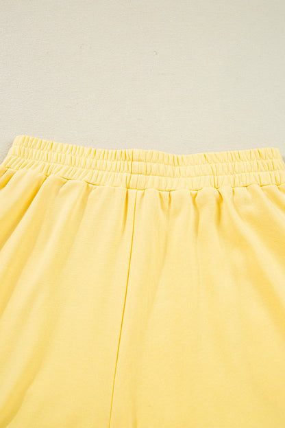 Colorblock Patchwork Pullover and Shorts Set