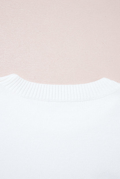 White See You Cowboy Embroidered Western Graphic Sweater