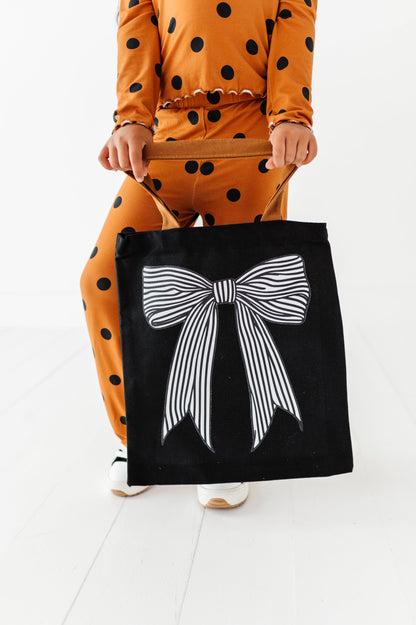 STRIPED BOW | Trick-or-Treat Bag