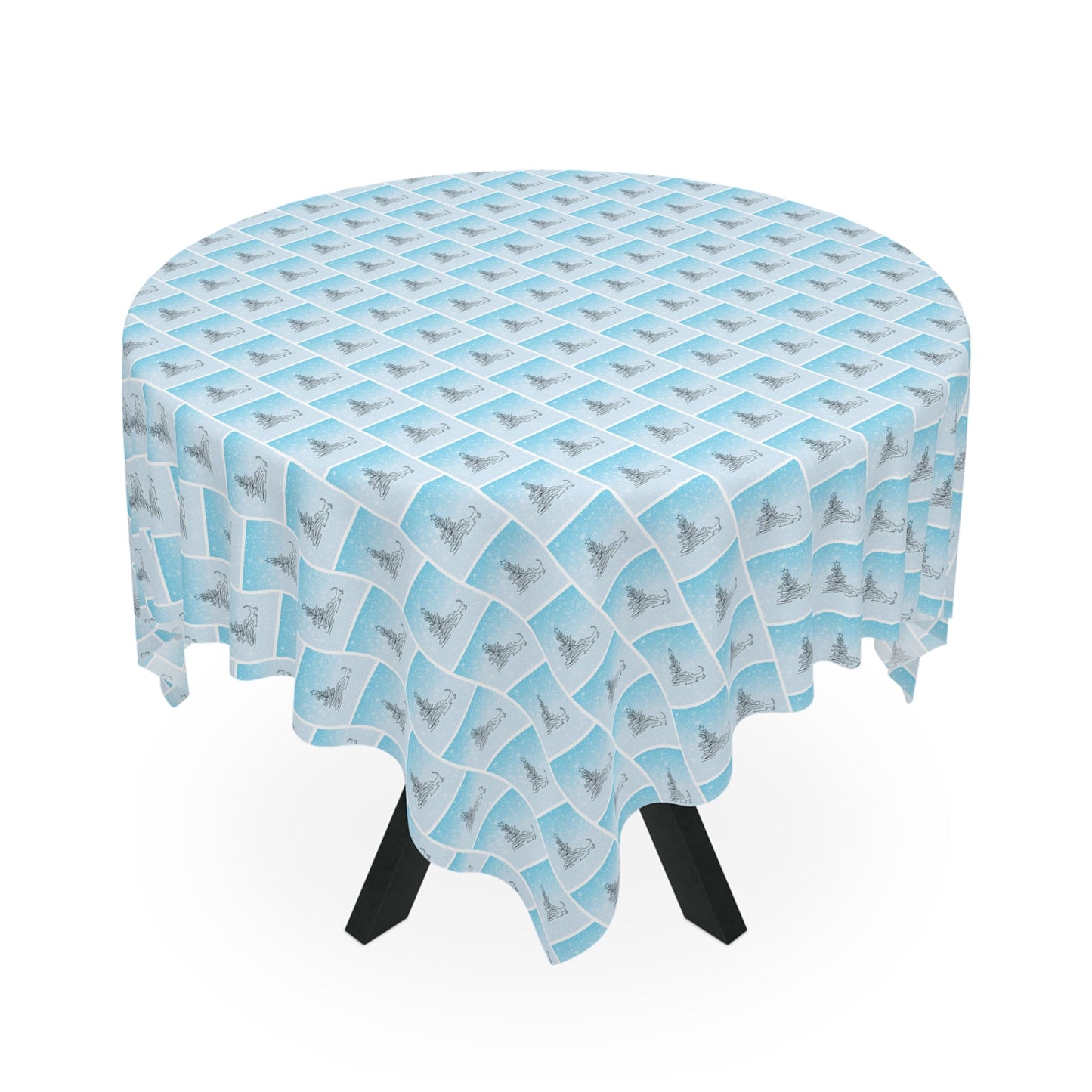 Abstract Kitty Christmas Tablecloth