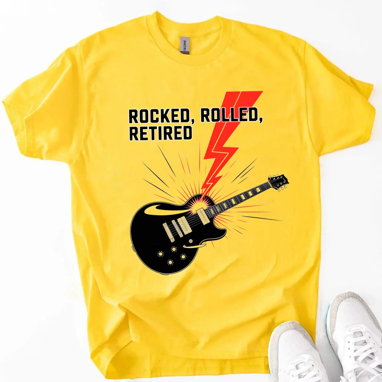 Rocked Rolled Retired T-Shirt – Funny Retirement Gift Shirt