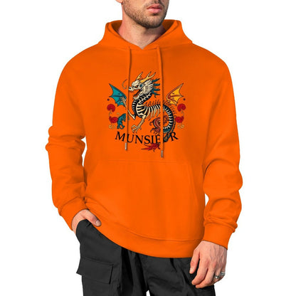 Munsieur Inferno Crest: Dragon Hoodie for Men