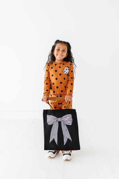 STRIPED BOW | Trick-or-Treat Bag