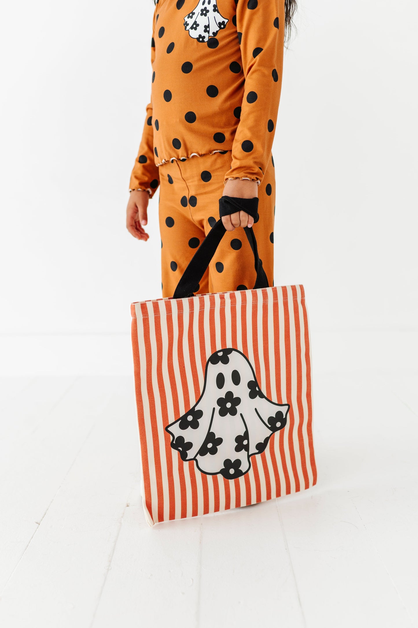 FLORAL GHOSTIE STRIPE | Trick-or-Treat Bag