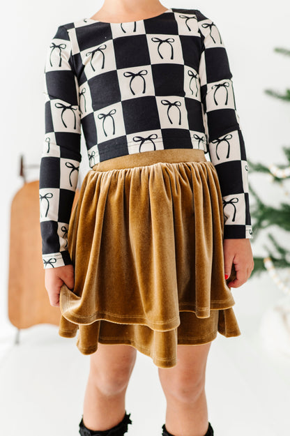 Carmel Velvet | 2-Tiered SKORT