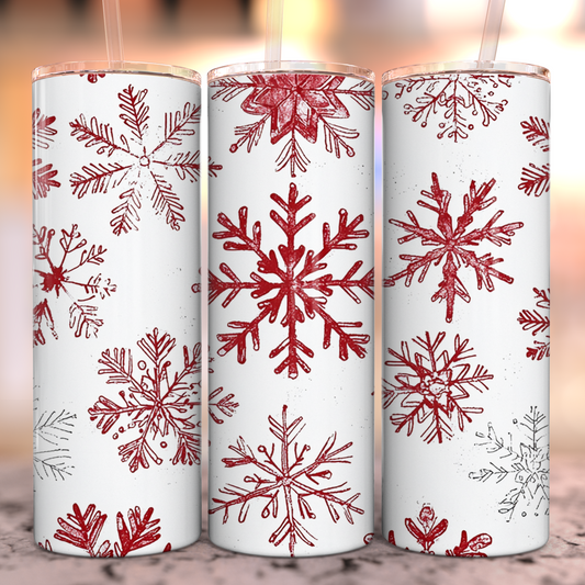 Frosted Flurries 20oz Stainless Steel Tumbler