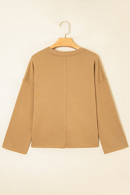 Heart Stitch Reverse Seam Mineral Wash Sweatshirt