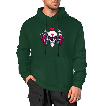Munsieur Bleeding Royalty: Skull Hoodie for Men