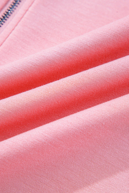 Solid Half Zip Pullover and Mini Skort Set