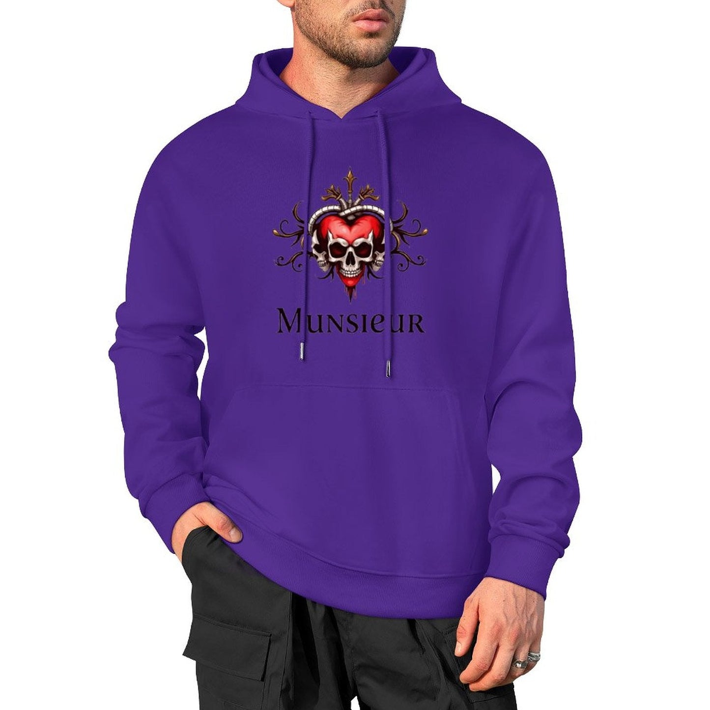 Munsieur Deadly Love: Skull Hoodie for Men