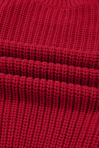 Christmas Plaid Lace-Up Puff Sleeve Sweater