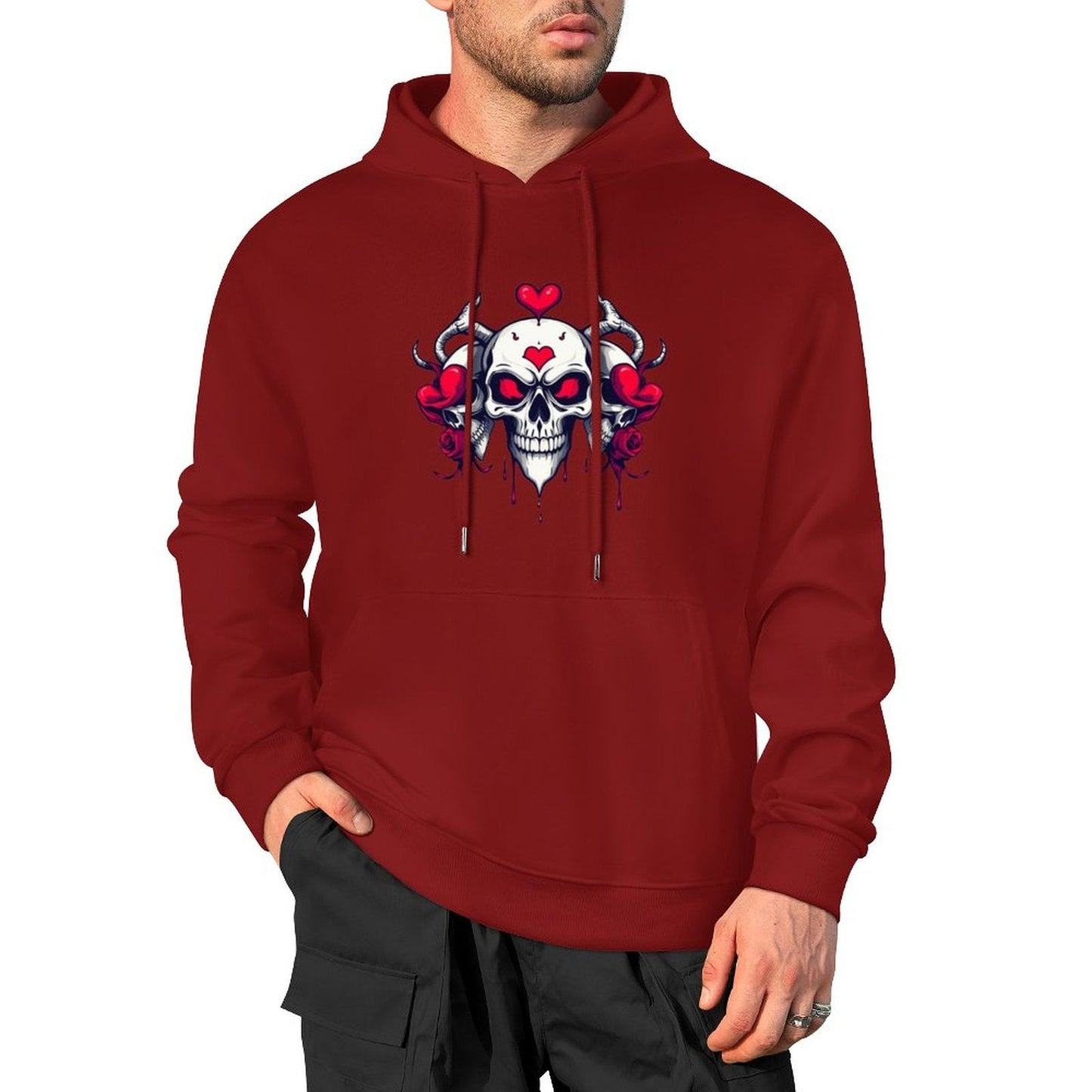 Munsieur Bleeding Royalty: Skull Hoodie for Men